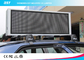 RGB วีดีโอแท๊กซี่ท็อปนำเสนอกล่องโฆษณาแสงที่มีการควบคุม 4g / Wifi