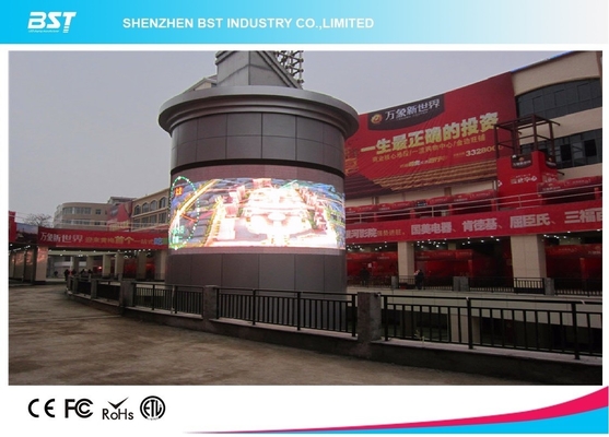 P10 Commercial Curcle Curve Led Display Advertising With Front &amp; Rear Service