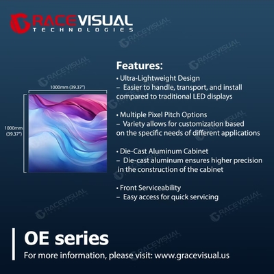 OE Series Outdoor Advertising LED Display 7680HZ พร้อมสีเต็ม สีเรียบ ทนทาน พร้อมส่งทั่วโลก