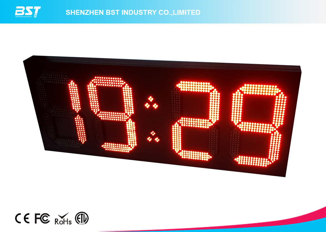 Big 18 Inch Wireless Digital Clock Led, Outdoor Digital Led Time And Temperature Display Clock
