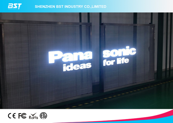 ป้องกันลมภายนอก ให้เช่า หน้าโปร่ง LED Screen Pixel Pitch 10mm Led Display