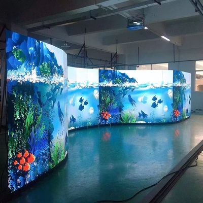 กําแพง LED ที่โค้งคอนคาวหรือโค้ง มีความทนทานสูงขึ้น