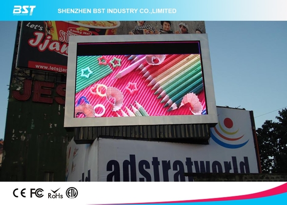 อัตราการปรับปรุงใหม่สูง 6 มิลลิเมตร พิกเซล Pitch Full Color Outdoor LED Display สําหรับการโฆษณาแบบไดนามิก