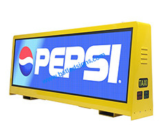 หน้าจอ LED หลังคารถแท็กซี่ขนาดเล็ก กันน้ํา 960 มม.