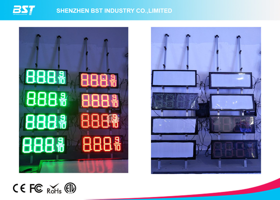 ด้านนอก กันน้ํา LED สถานีน้ํามัน LED Display ความสว่างสูง
