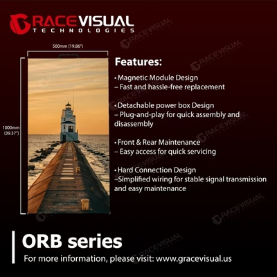 ORB Series LED Video Panel ออกแบบสําหรับการเช่าภายนอกและการใช้งานในเวที Pitch 2.6MM-4.8MM