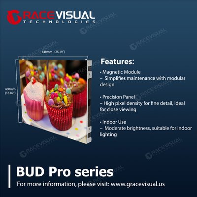 อัลลูมิเนียมแบบ Die-Cast Front Service LED Display BUD Pro: สายเชื่อม HUB ที่เบากว่า, ฉลาดกว่า, ง่ายกว่า 7680HZ