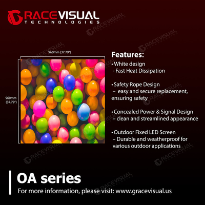 OA Series P5.7 Outdoor LED Billboard ภาพแสดงแสงสว่างสูงด้วย IP66 และการออกแบบประหยัดพลังงาน