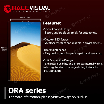 ORA Series Rental LED Display สกรูติดตั้ง สร้างให้ทํางานในสภาพอากาศและความสว่างทุกชนิด 4500nits