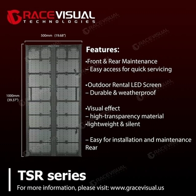 รายการ TSR ภาพจอ LED ใสที่มีประสิทธิภาพสูง - P3.9 ถึง P7.8 พิกเซลปิชช์ - 7680 Hz อัลตราเรียบเรียง