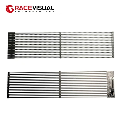 GRACEVIS TS-F จอแสดงผล LED โปร่งใส 600-5500nits ความสว่างสูง อายุการใช้งาน 100000 ชั่วโมง