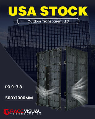 LED หน้าโปร่งกลางแจ้ง ความละเอียดของพิกเซล 3.9-7.8 มิลลิเมตร กล่อง 500x1000 มิลลิเมตร อัตราการอัพเดท 7680hz ความสว่าง 5000nits เหมาะสําหรับทุกประเภทของกิจกรรมกลางแจ้ง