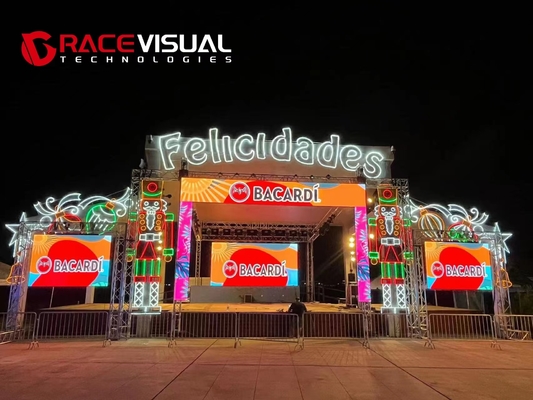 7680HZ,Professional P2.97mm P3.91mm Outdoor Rental LED Display 500x1000mm 14kg สําหรับกิจกรรมเวที